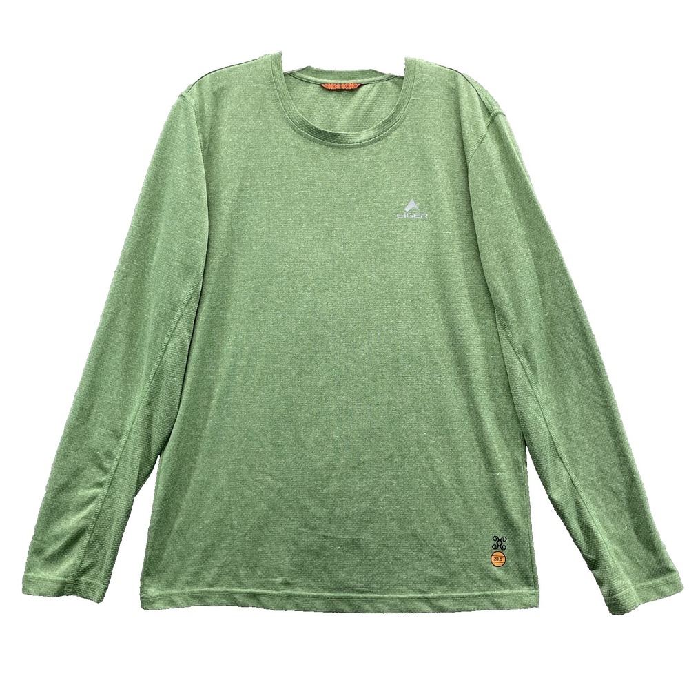 Eiger T-Shirt Mens Large Green Camping Gorpcore Hiking Outdoors Workwear Running